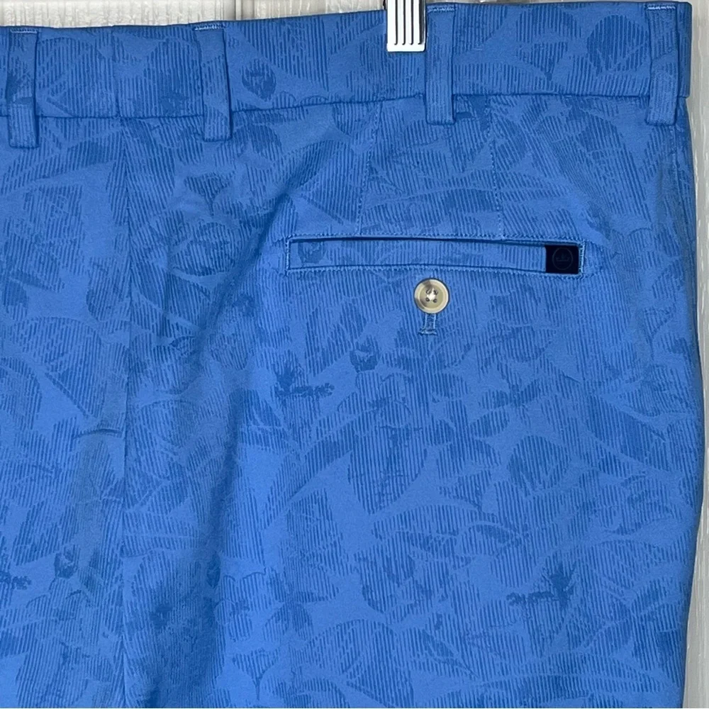 Peter Miller Blue Floral Tropical Golf Shorts Sz 38 BONN Sport